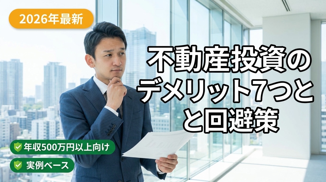 不動産投資のデメリット7つと回避方法を実例ベースで解説