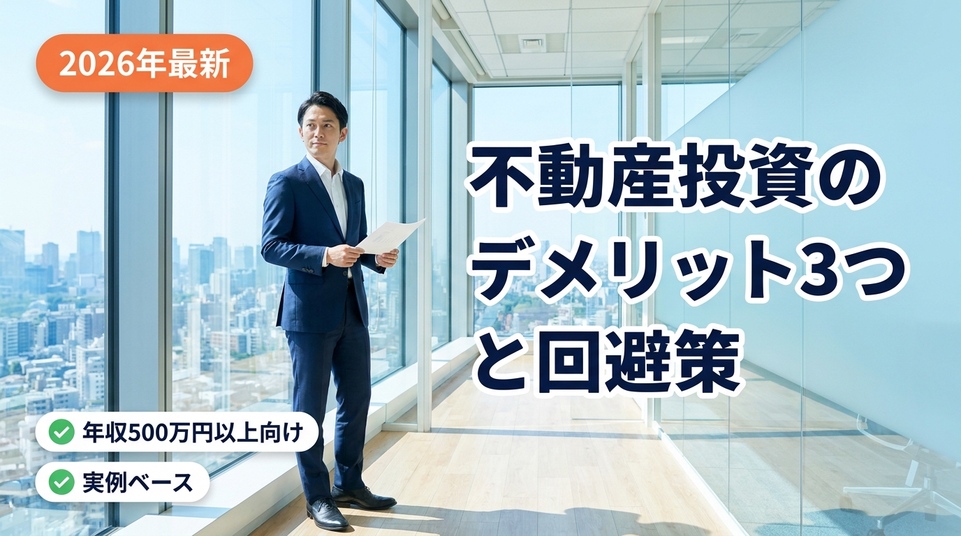 不動産投資のデメリットと回避策