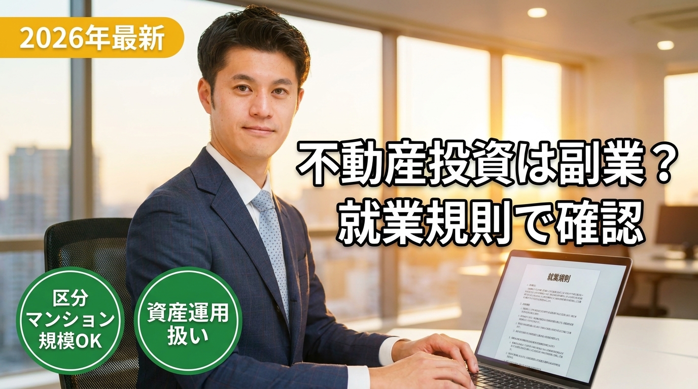 不動産投資は副業？就業規則と兼業規定の整理