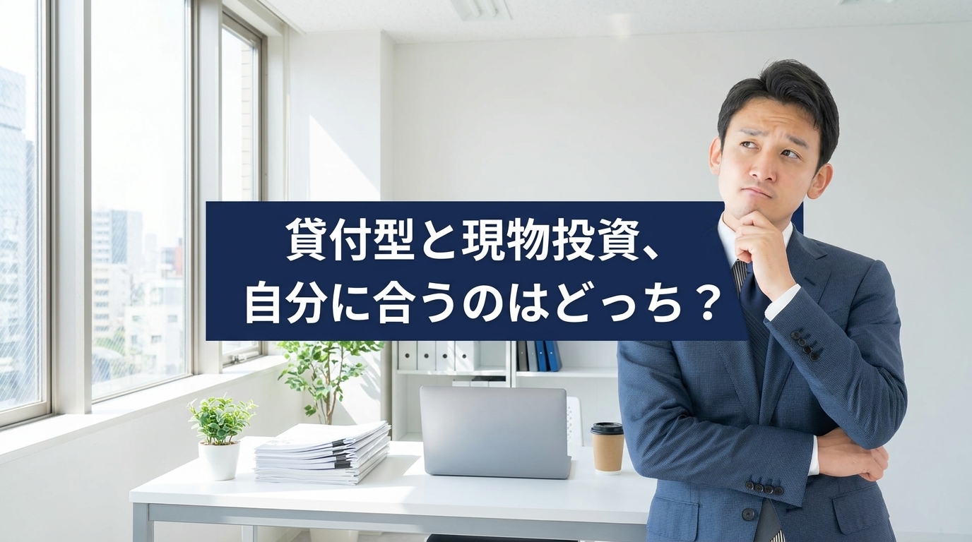 貸付型と現物投資、自分に合うのはどっち？